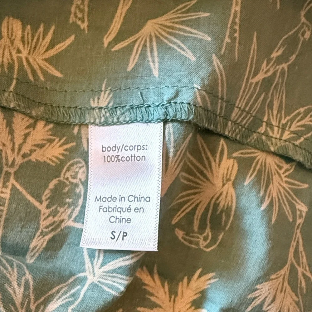 Eberjey sz S NWT Tropical Toucan Nellie Skirt Blue Floral 100% cotton new w/ tag